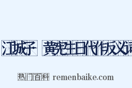 江城子·黄宪生日代作反义词是什么意思的图片